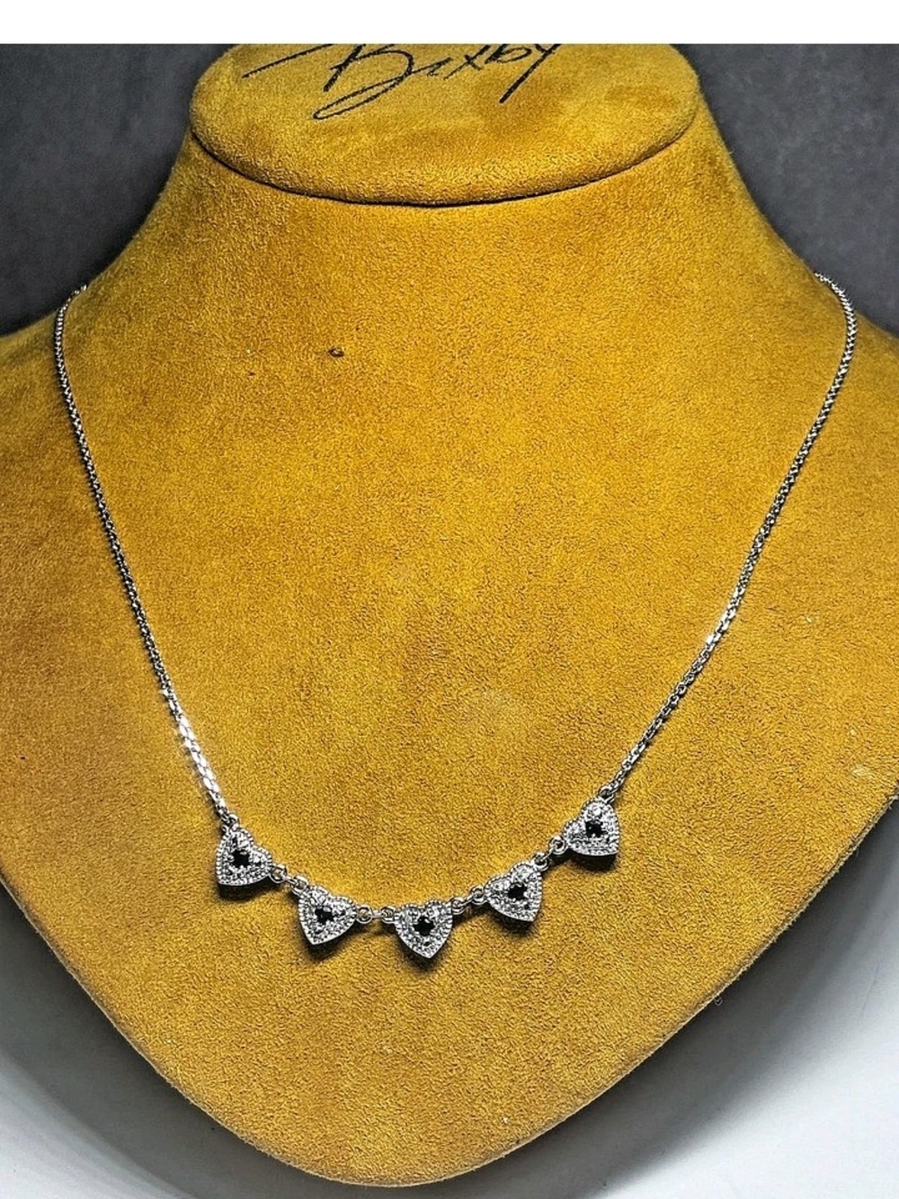 Sterling Silver Heart Charm Necklace in Silver